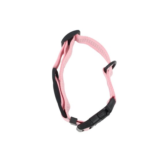 Large Pink Adjustable Dog Collar with Apple AirTag Holder - Picture 3 of 3